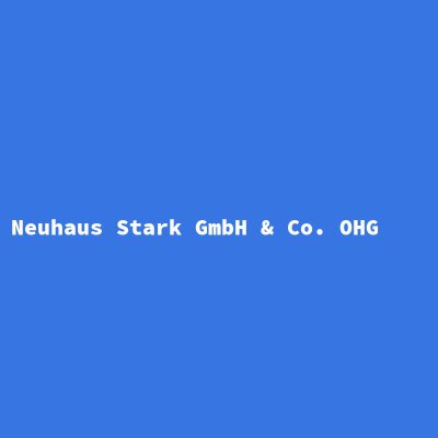 Hersteller: Neuhaus Stark GmbH &amp; Co. OHG