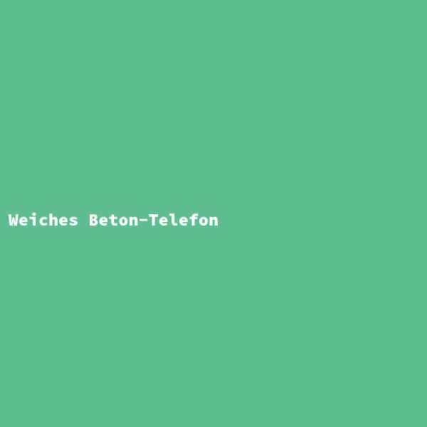 Weiches Beton-Telefon